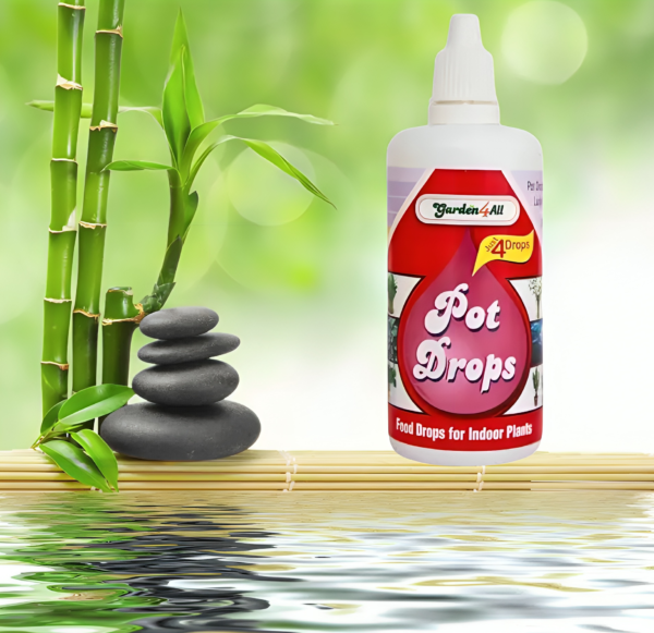 POT DROPS - Premium liquid fertilizer for lucky Bamboo, Cactus, Succulents, snake plants, Water Plants and decorated Indoor plants