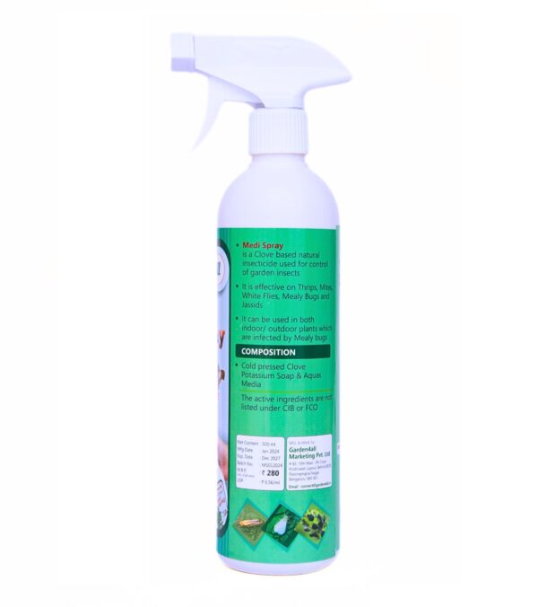 POT CARE MEDI SPRAY - Clove Based Medicine or insecticide to prevent or control garden insects like mealy bug, thrips, mites and white flies. Excellent mealy bug buster - Image 3