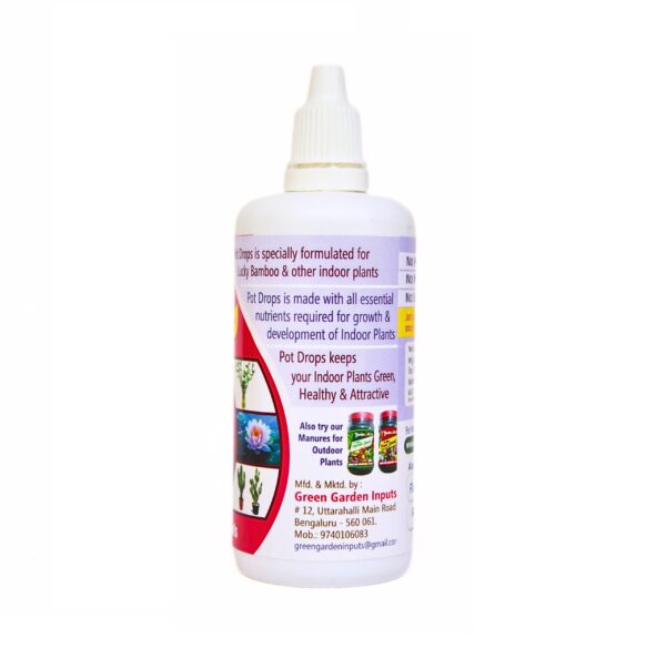 POT DROPS - Premium liquid fertilizer for lucky Bamboo, Cactus, Succulents, snake plants, Water Plants and decorated Indoor plants - Image 2