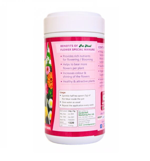 POT MEAL Flower Special- Best fertilizer for flowering plants, Rich plant food or best growth booster. Natural organic manure for flowering Purpose - Image 2
