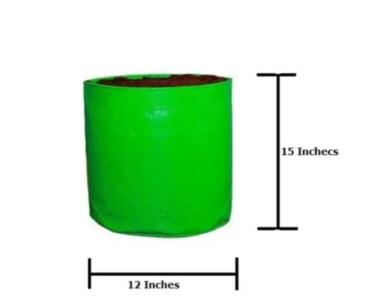 HDPE Grow bags 12*15 Inches 320 GSM UV treated bags. Top quality grow bags durable up to 5-6 years